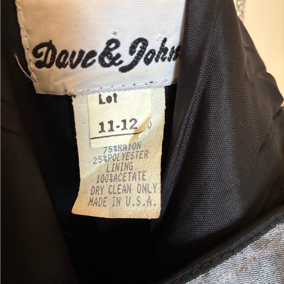 Dave & Johnny vintage 90s silver prom dress - Picture 3 of 16